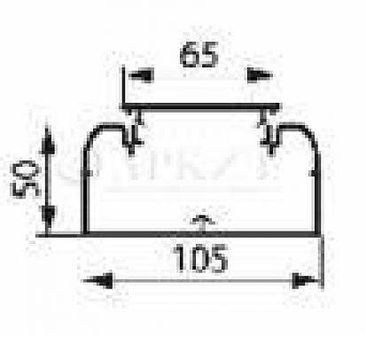 Кабель-канал 105х50   для перегородок. опция (за 1м) -